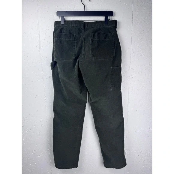 Gap Mens Corduroy Carpenter Pants in Mistletoe Green Double Knee Size 31x32 - Picture 6 of 14
